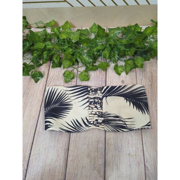 MIKOH Women's Bikini Top Strapless PALM FROND PRINT Classic Size Small - Picture 2 of 6